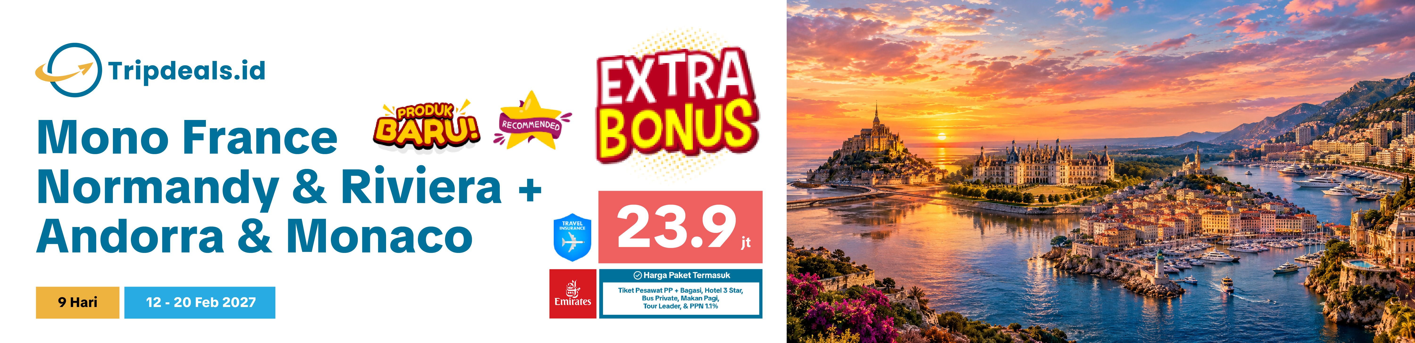MONO FRANCE NORMANDY RIVIERA + ANDORRA & MONACO