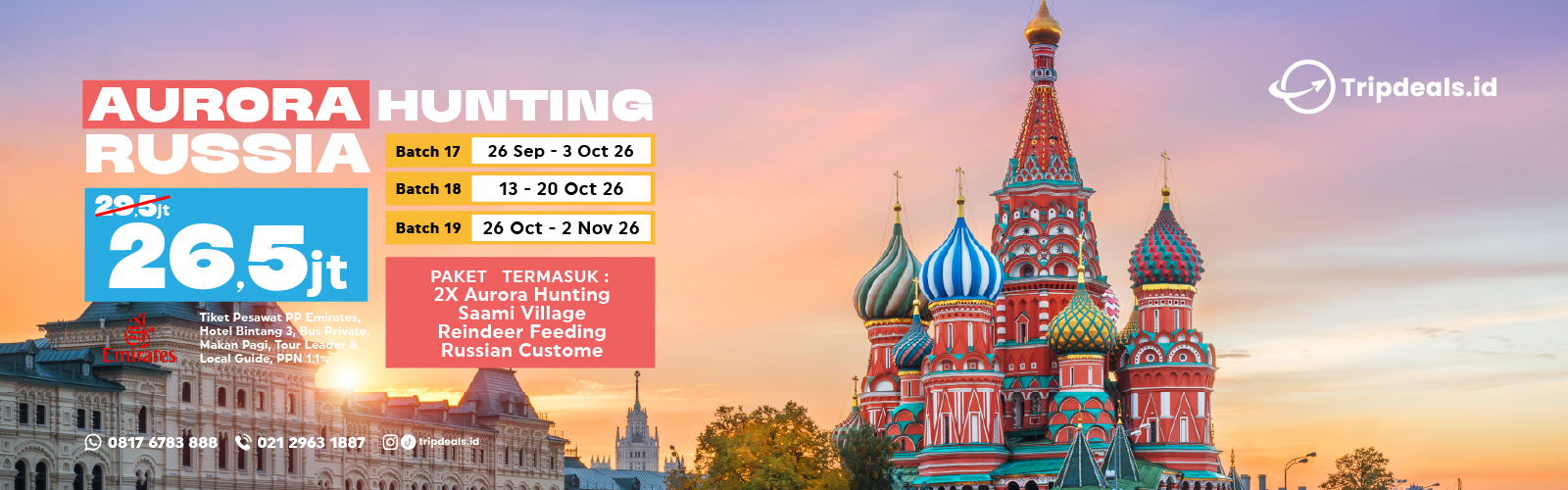 UNFORGETTABLE RUSSIA + MURMANSK AURORA HUNTING - 26 Oct